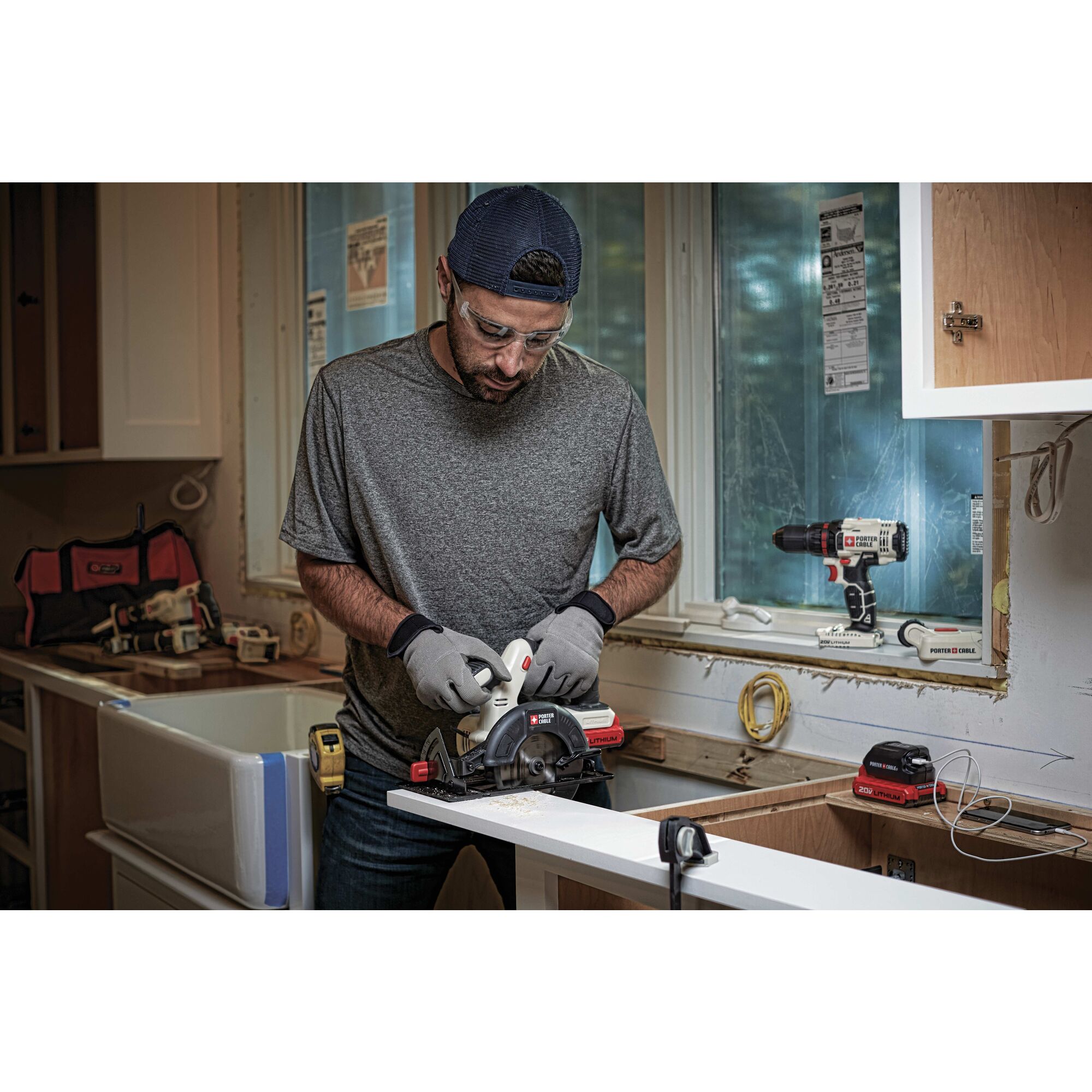 Porter cable cordless online circular saw blade size