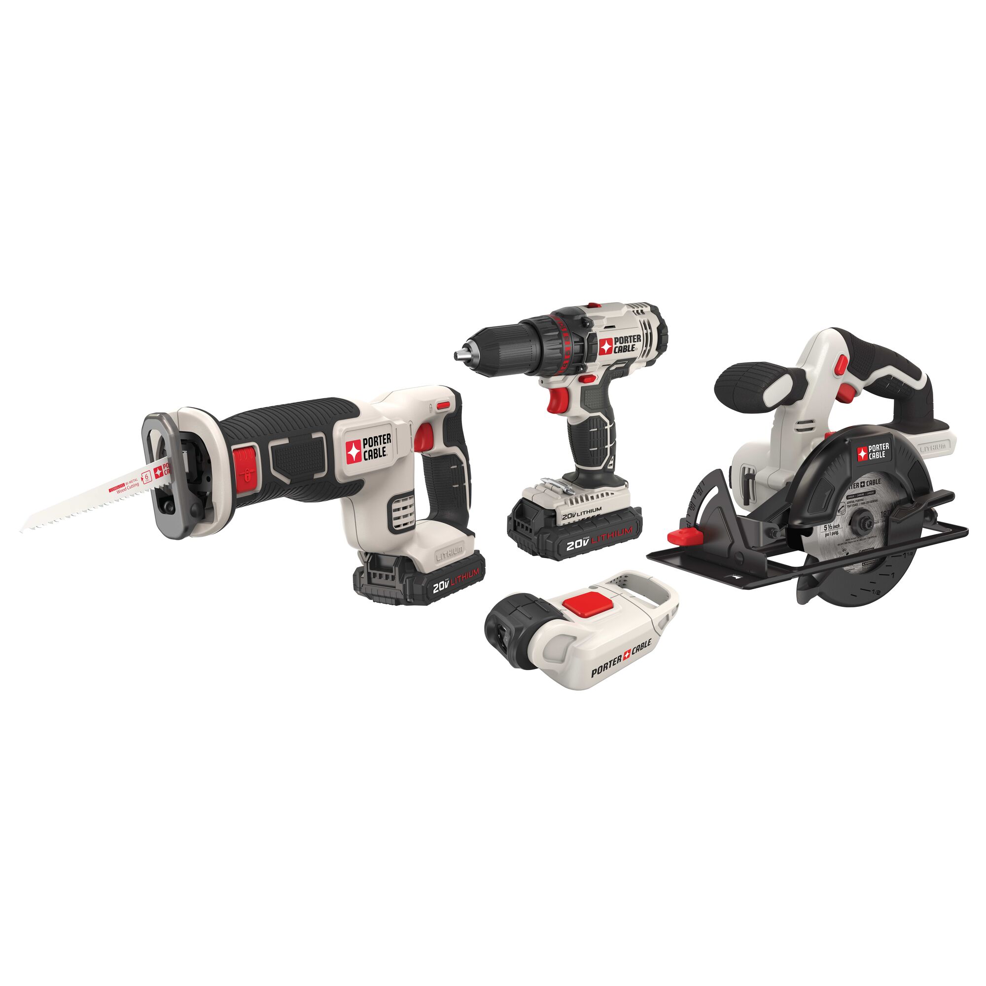 20V MAX Cordless 4 Tool Combo Kit PORTER CABLE