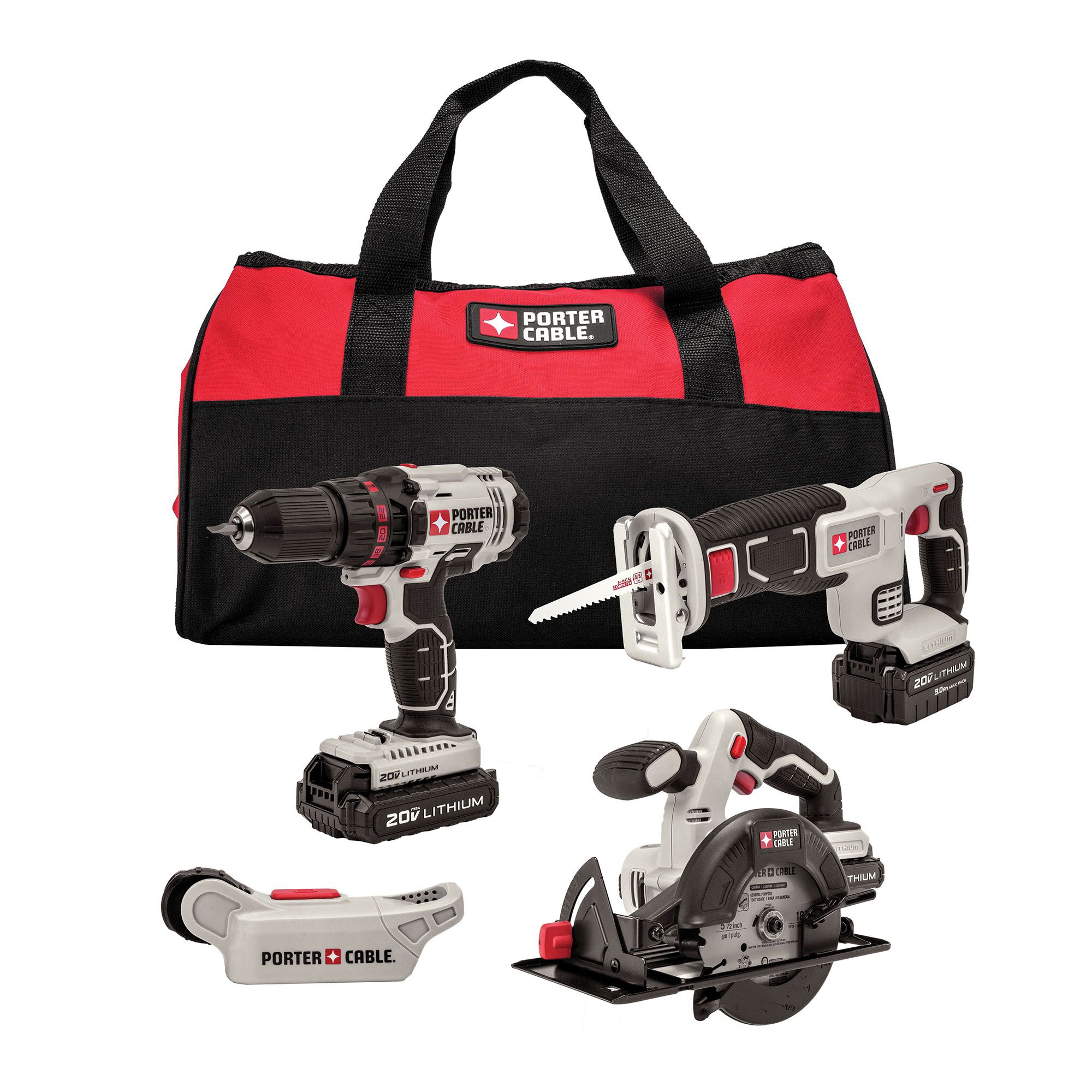 20V MAX Cordless 4 Tool Combo Kit PORTER CABLE