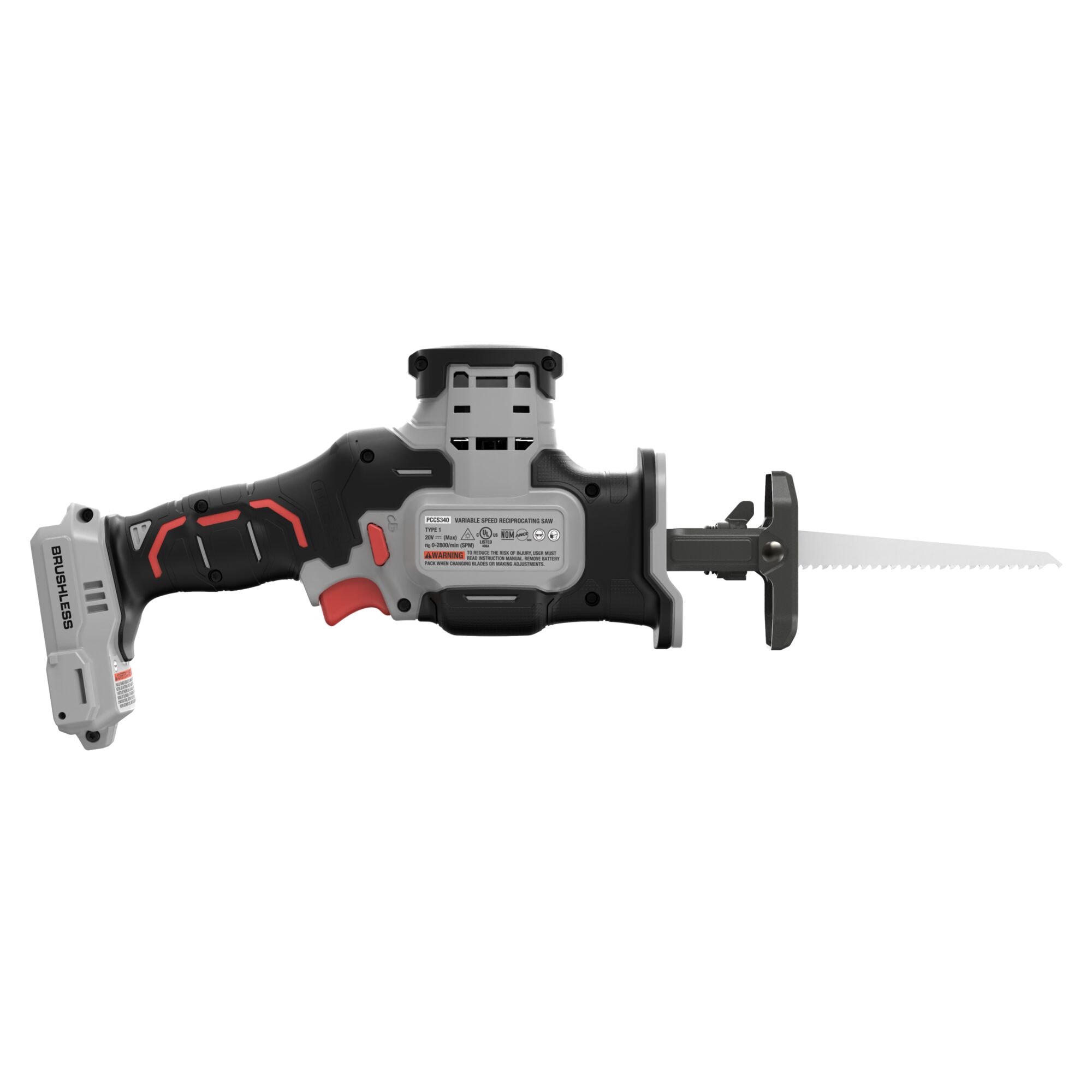 20V MAX Brushless Compact Reciprocating Saw Tool Only PORTER